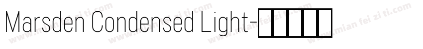 Marsden Condensed Light字体转换